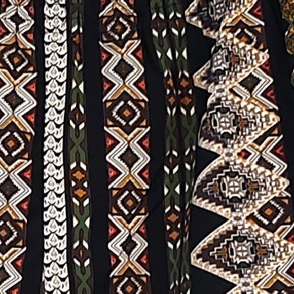 Fun, Lightweight, BOHO Southwestern Print Shorts New Mexico Indigenous Style - Picture 2 of 3